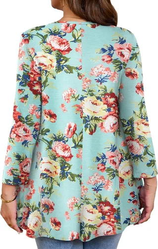 Vista 4 de JollieLovin Camiseta básica de manga 34 para mujer