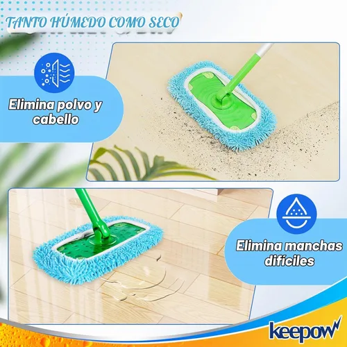 Vista 5 de Recambio de almohadillas húmedas compatible con trapeador Swiffer Sweeper y Paquete de 6