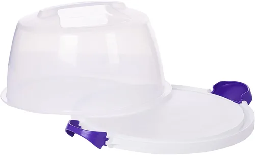 Vista 2 de Wilton 2105-3280 - Porta pasteles y cupcakes, redondo, plástico, transparente, 25,4 cm (10 pulgadas)