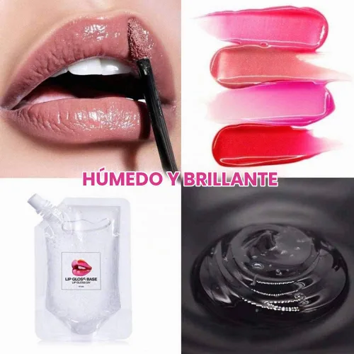 Vista 5 de Base de brillo de labios, brillo de labios hidratante para bricolaje, no pegajoso, aceite de maquillaje de labios vegano