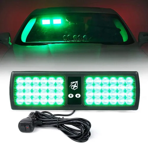 Vista 15 de Xprite - Luces estroboscópicas Amber de 48 LED para visor, luces interiores de parabrisas y protector solar, luces de advertencia de peligro
