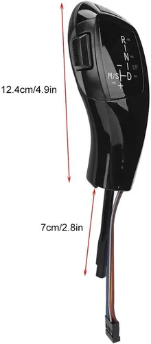 Vista 7 de Akozon Pomo de palanca de cambios F30 LHD LED automático Kit de cambio de cambio de cabeza para E81 E84 E89 E90 E91 E92 E93 (negro azabache)