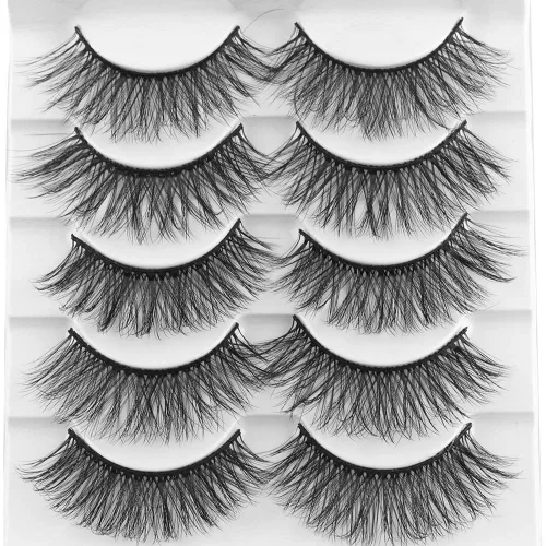 Vista 9 de Pestañas postizas de visón 3D, pestañas postizas naturales y finas, 0.59 pulgadas, pestañas largas y esponjosas, herramientas de maquillaje de ojos