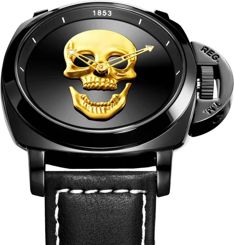 Vista 3 de senstone Reloj de cuarzo de moda, correa de cuero, resistente al agua, reloj de pulsera unisex