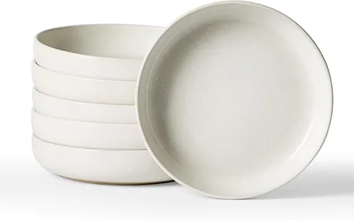Vista 38 de famiware Milkyway - Juego de 4 cuencos para pasta, 33 onzas, hilo beige