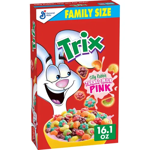 Vista 13 de Trix Cereal de desayuno, 6 formas afrutadas, hecho con grano entero, 10.7 onzas Grano entero, buena fuente de calcio, 12 vitaminas y minerales