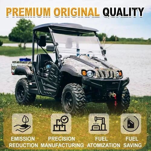 Vista 2 de Chikia Inyector de combustible Hisun 700 con pernos de repuesto para Hisun UTV ATV 700 750 Massimo MSU 700, Axis 700, YS700, Cub cadet, Coleman