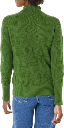 Vista 3 de AMAZON ESSENTIALS - Suéter trenzado suave al tacto con cuello alto para mujer