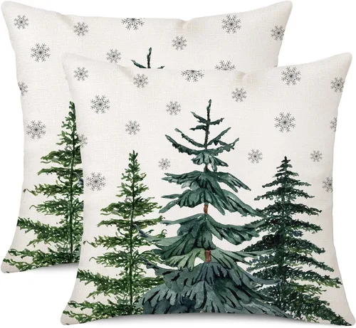 Vista 7 de Fundas de almohada de estilo navideño a cuadros de búfalo negro y blanco 45x45 centímetros (Negro a cuadros de búfalo)