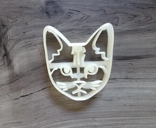 Vista 6 de Cortador de galletas de gato abisinio, 3 pulgadas, forma de cara