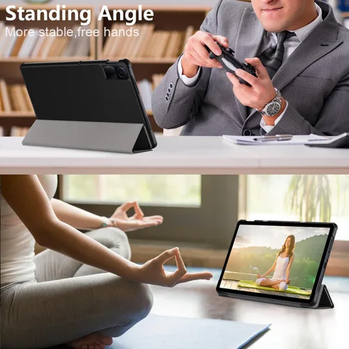 Vista 5 de Funda para Xiaomi Redmi Pad SE de 11 pulgadas, carcasa rígida con soporte delgado y parte trasera protectora para Redmi Pad SE 11 2023 con función