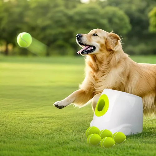 Vista 11 de ALL FOR PAWS Lanzador automático de bolas para perros, máquina interactiva para mascotas, lanzador de bolas para interiores, 3 bolas incluidas