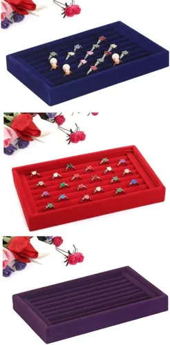 Vista 4 de Shlutesoy - Organizador de anillos, color morado, Azul, 1