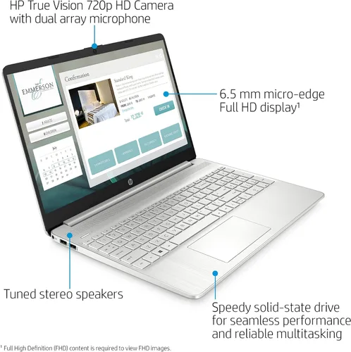 Vista 2 de HP Laptop 2021, pantalla FHD de 15.6 pulgadas, procesador AMD Ryzen 3-3250 de 2 núcleos, memoria DDR4 de 16 GB, SSD PCIe NVMe M.2 de 1 TB, Wi-Fi