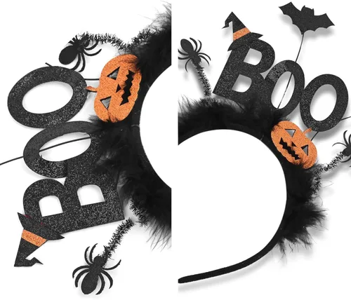 Vista 2 de JoviaFesta Halloween Headband BOO Ghost&Pumpkin Halloween Costume Party Accessories