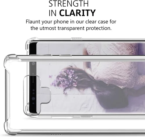Vista 2 de Funda para Samsung Galaxy Note 9, Clear Note 9, a prueba de golpes, de poliuretano termoplástico, antideslizante, resistente a los arañazos, carcasa