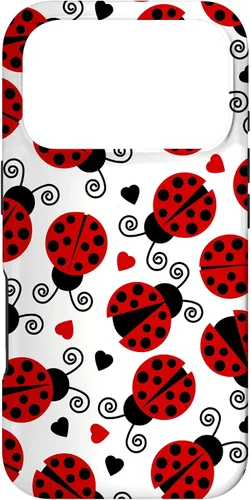 Vista 30 de Carcasa para iPhone 17 de mariquitas y corazones