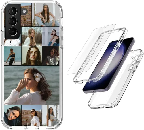 Vista 46 de Funda resistente personalizada para Samsung Galaxy S20 FE [protector de pantalla de vidrio templado] [carcasa de silicona suave] [parachoques de PC]