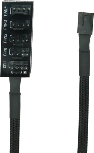 Vista 7 de Divisor de concentrador de ventilador PWM de 4 pines/3 pines, divisor de 4 vías, ventiladores de refrigeración FBHDZVV Cable de alimentación de 1 a