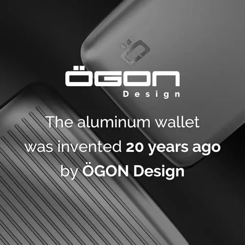 Vista 31 de ÖGON -DESIGNS- Portatarjetas de aluminio, protección RFID contra fraude y desmagnetización, billetera compacta, funda inteligente modelo STOCKHOLM V1