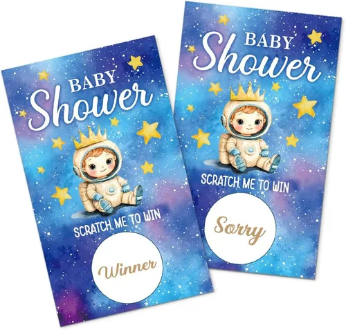 Vista 8 de Juego divertido de 50 piezas de Welcome To The Pack, tarjeta de rascar de lobo de nieve para baby shower, suministros de fiesta de cumpleaños