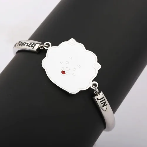 Vista 5 de MTYCTWED Love Yourself Pulsera Kpop Star Charm Pulsera de doble bucle regalo inspirador para amantes de la música, regalo de joyería para niñas