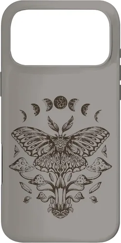 Vista 22 de Fairy Grunge Fairycore Aesthetic Goth Luna Moth Mushroom Case for iPhone 17