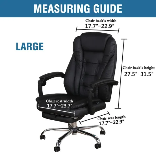 Vista 7 de H.VERSAILTEX Fundas para silla de oficina en casa, fundas elásticas para silla de escritorio de computadora, respaldo medio y alto, universal, funda