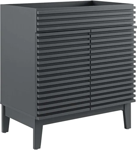 Vista 75 de Modway Render 23.5" tocador de baño en nogal (lavabo no incluido)