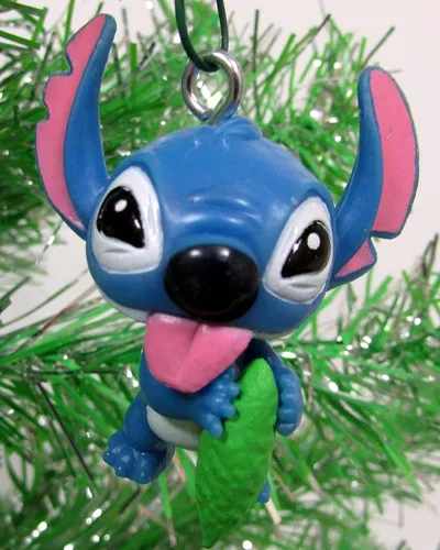Vista 8 de Juego de adornos de Stitch con Stitch y Angel (diseño único irrompible)