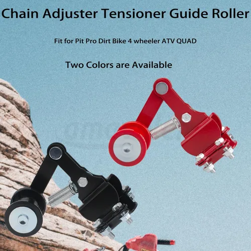 Vista 2 de Ajustador de Cadena Tensor Rodillo Guía Piezas de Repuesto del Mercado de Accesorios Ajuste Universal para Pit Pro Dirt Bike 4 Ruedas ATV QUAD