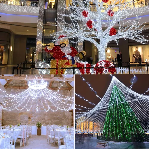 Vista 5 de Luces de Navidad para interiores y exteriores, tira de 200 luces LED para Navidad, de 23 m, con 8 modos, se puede conectar con otras tiras
