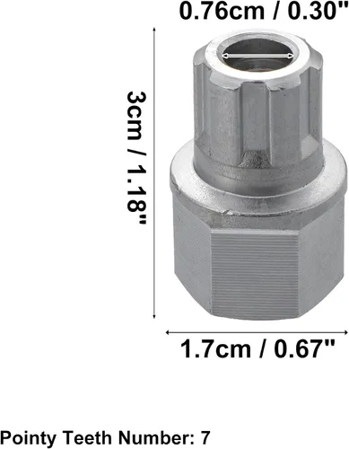 Vista 3 de X AUTOHAUX Tuerca de llave de bloqueo de rueda de coche 7PT para Volkswagen para VW Jetta/Passat/Golf/Rabbit/GTI para Audi Spline Llaves hexagonales