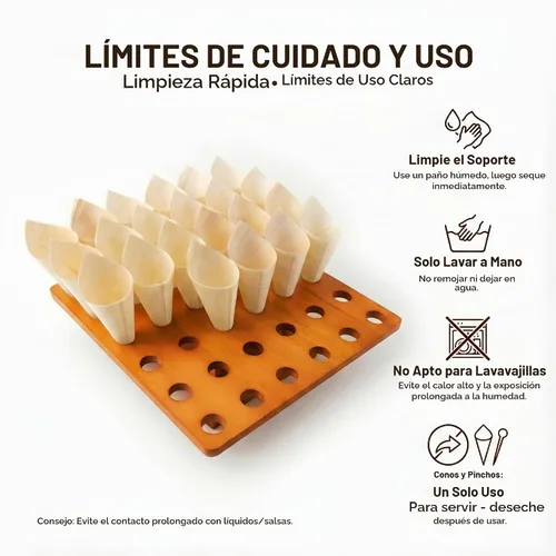 Vista 7 de Relaxing Garden Soporte de madera para cono de alimentos, 36 ranuras, 100
