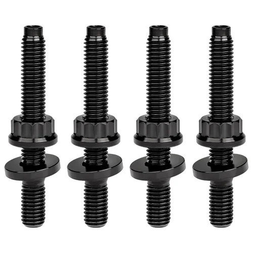 Vista 15 de Tornillo de titanio M8 M10x45 54 55 2.559 in paso 1.25 Kit de pernos de escape automotriz Kit tornillos, tuercas y arandelas Kit de 4 piezas
