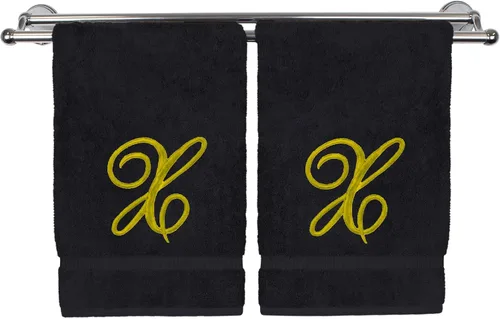 Vista 167 de Toalla de mano con monograma, regalo personalizado, 16 x 30 pulgadas, extra absorbente, 100% algodón turco, acabado de rizo suave, para baño, cocina