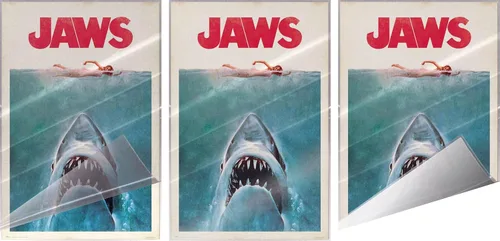 Vista 3 de Jaws - Póster de película (estilo regular, retro, vintage, tamaño: 24 x 36 pulgadas) (póster laminado)