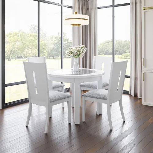 Vista 2 de Jofran Inc. Urban Icon Slotback Silla de comedor tapizada contemporánea (juego de 2)