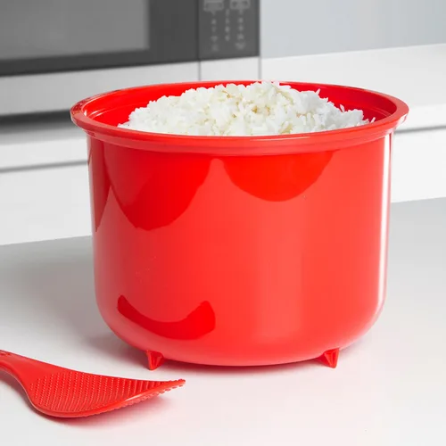 Vista 8 de Taper Sistema para arroz, microondas, cocina, Arroz, Rojo