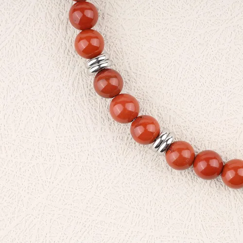 Vista 4 de GAVU Pulsera de cuentas de acero inoxidable para hombre