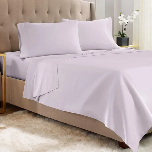 Vista 25 de Juego de sábanas de lujo Juego de cama de lujo, bolsillo extra profundo Juego de sábanas ajustable, sábana de arriba y 2 fundas de almohada, ropa
