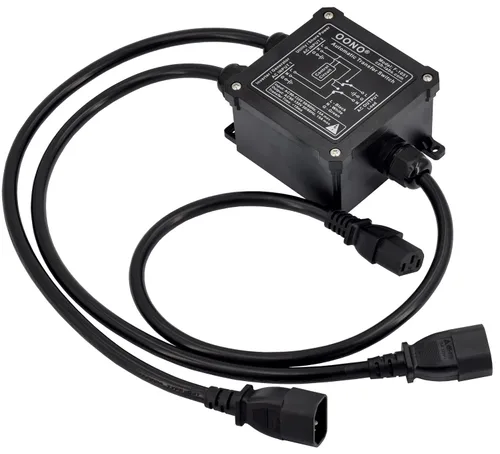 Vista 7 de Interruptor de transferencia automática de 15 amperios AC120V, interruptor de transferencia automática ATS (cables centrales + NEMA 5-15P)