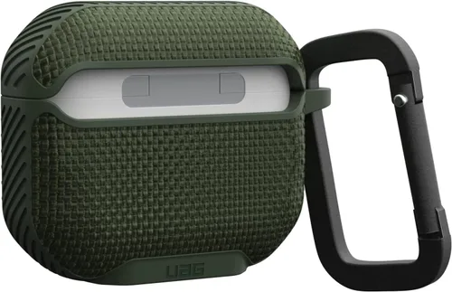 Vista 4 de UAG - Funda diseñada para AirPods (3ª generación 2021) Metropolis Ballistic ARMR Olive Drab, funda protectora resistente compatible con carga