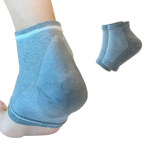 Vista 13 de Calcetines hidratantes de talón de gel para reparar el talón seco y agrietado, suaviza, calma y revitaliza tus pies, para hombres y mujeres