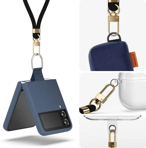 Vista 2 de Sinjimoru Cordón de teléfono celular para funda de teléfono (2 unidades), con correa ajustable para teléfono para muñeca, compatible con llavero