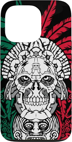 Vista 10 de Aztec Warrior Skull - Funda para iPhone 17, diseño de antepasados mexicanos