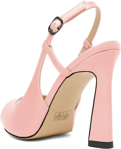 Vista 5 de Joseywade Zapatos de vestir de tacón alto con tacón alto y puntera abierta para mujer, sandalias de tacón alto de 4 pulgadas