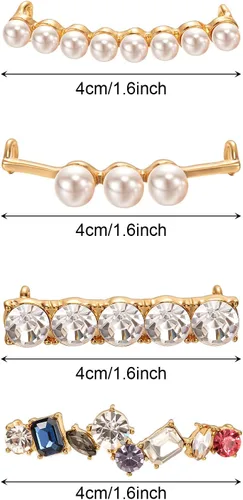 Vista 2 de Waydress 18 dijes de cordones para zapatos deportivos, para manualidades, joyas, decoración, clips, diamantes de imitación de perlas de imitación