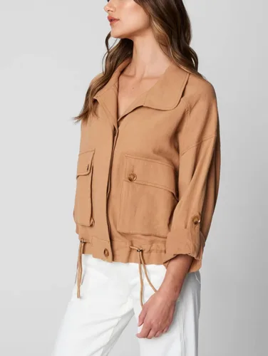 Vista 3 de BLANKNYC Ropa de lujo para mujer, chaqueta tipo parka con bolsillos