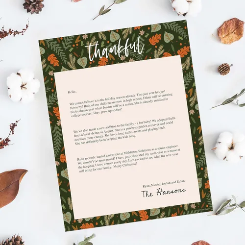 Vista 4 de Membrete festivo de Acción de Gracias, 50 hojas, papel festivo de otoño de 8.5 x 11 pulgadas, papel decorativo de hojas de otoño con membrete